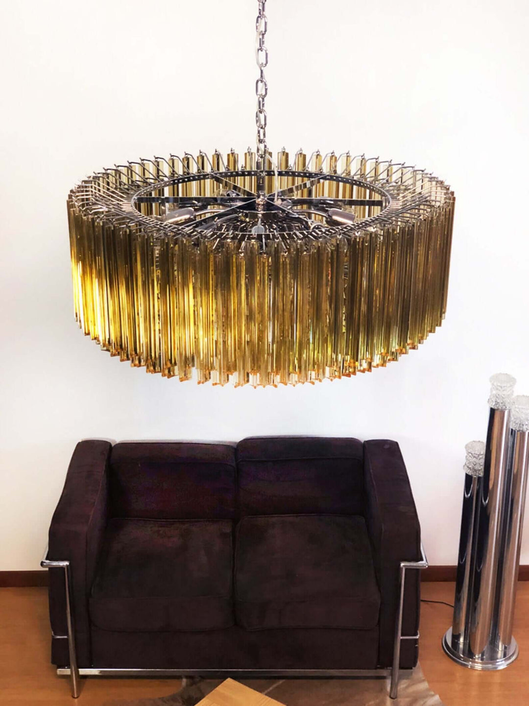 Murano Prisms Chandelier – Italian Round Dining Room Lamp