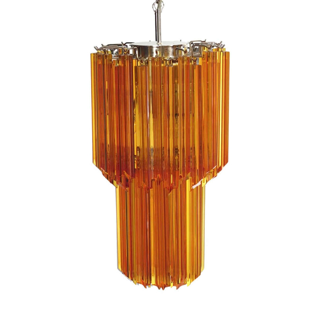 Murano Prisms Long Chandelier 12" โ French Art Deco Light