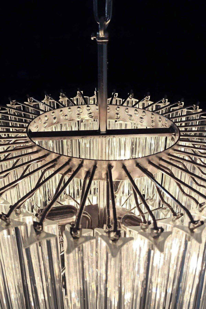 Murano Prisms Long Chandelier 18" – Modern High Ceiling Lighting