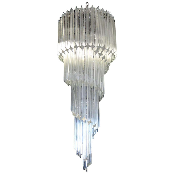 Murano Prisms Spiral Chandelier 16"โ Medieval Luxurious Stair Lamp