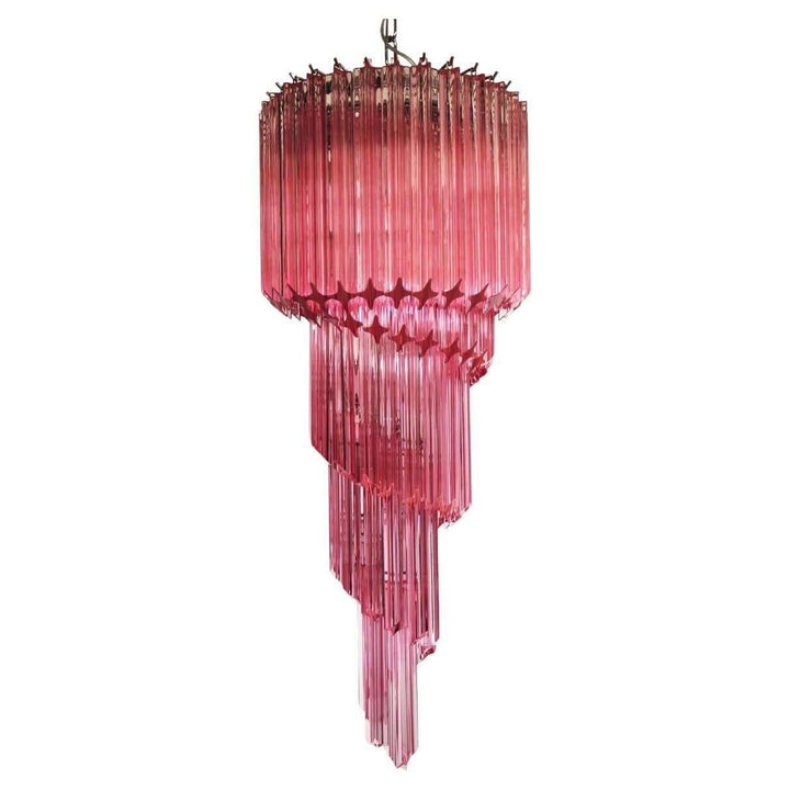 Murano Prisms Spiral Chandelier 16"โ Medieval Luxurious Stair Lamp
