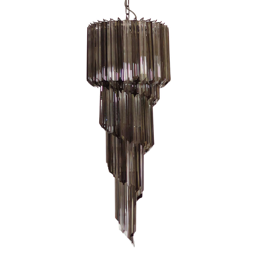 Murano Prisms Spiral Chandelier 16"โ Medieval Luxurious Stair Lamp