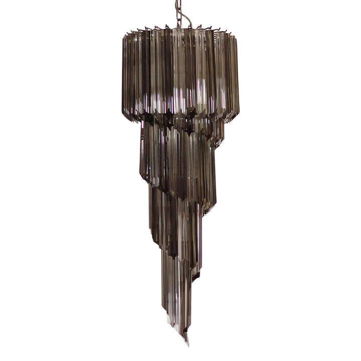 Murano Prisms Spiral Chandelier 16"โ Medieval Luxurious Stair Lamp