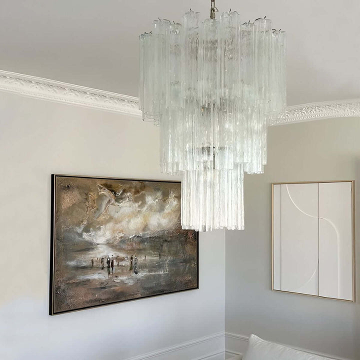 Murano Tubes Chandelier 11" β Italy Creativity Star Glass Decorative