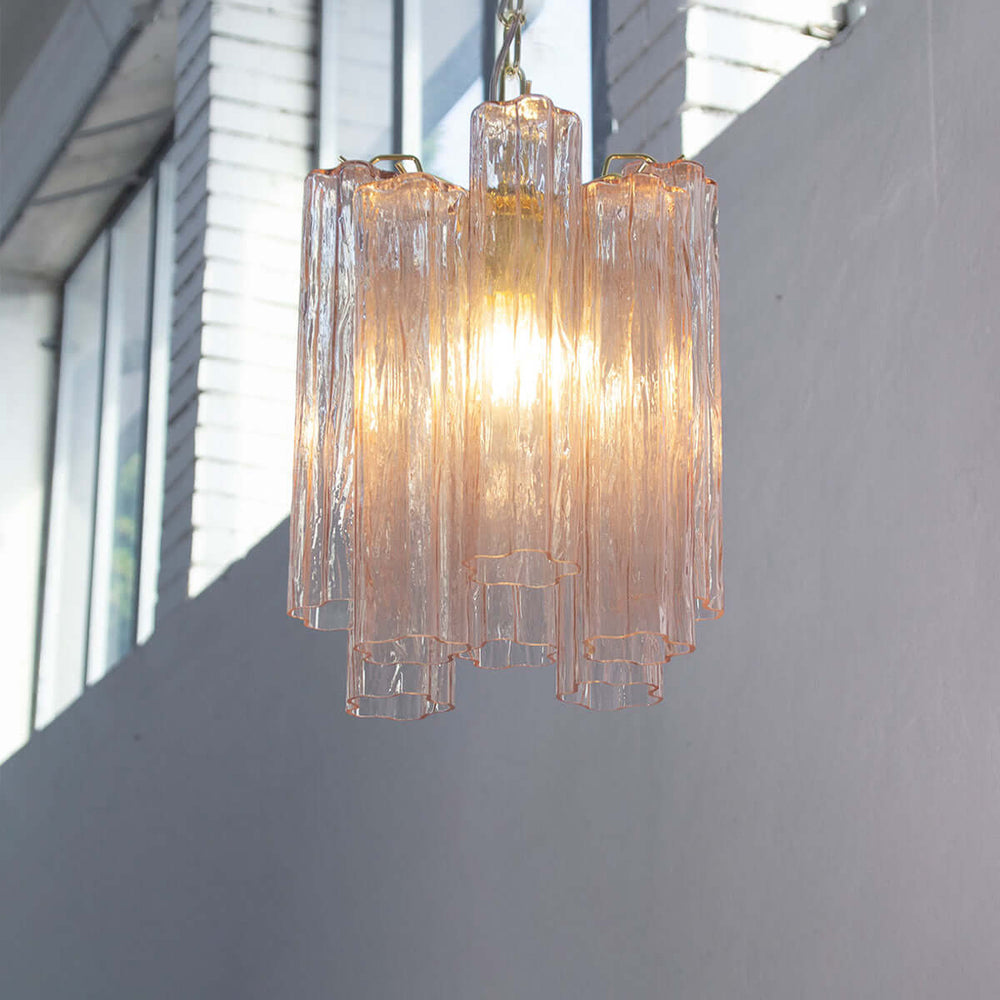 Murano Tubes Chandelier 11" β Italy retro Star Glass Decorative Lamp
