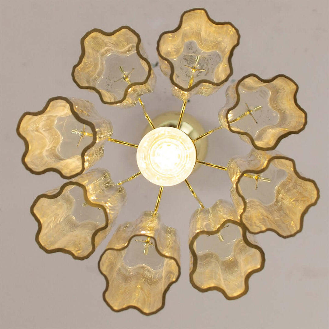 Murano Tubes Chandelier 11" β Italy retro Star Glass Decorative Lamp