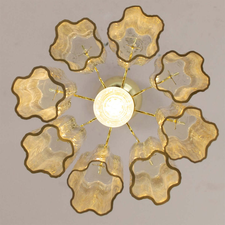Murano Tubes Chandelier 11" β Italy retro Star Glass Decorative Lamp