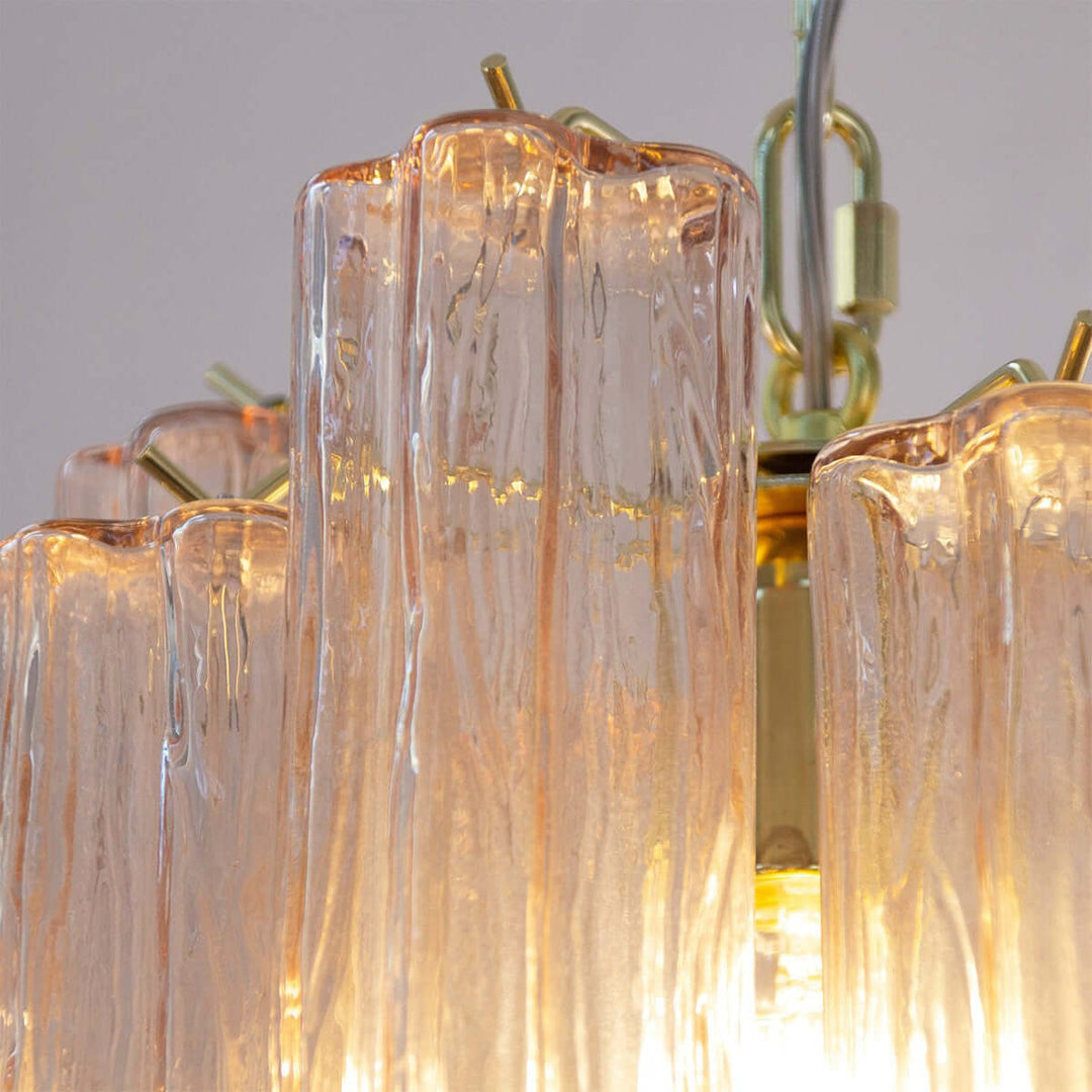 Murano Tubes Chandelier 11" β Italy retro Star Glass Decorative Lamp