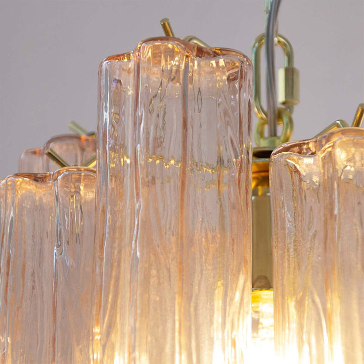 Murano Tubes Chandelier 11" β Italy retro Star Glass Decorative Lamp