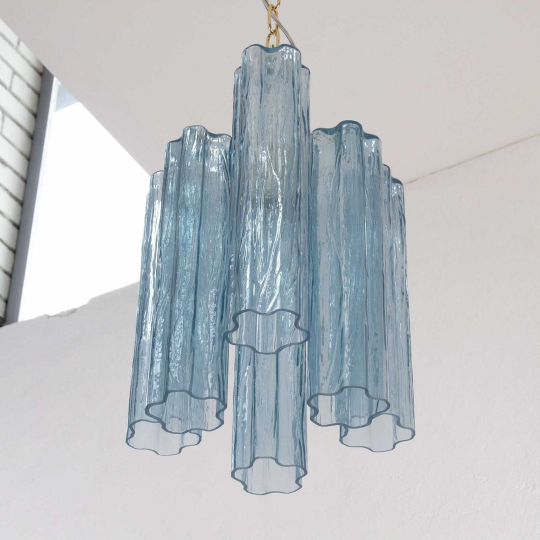 Murano Tubes Chandelier 11" β Italy retro Star Glass Decorative Lamp