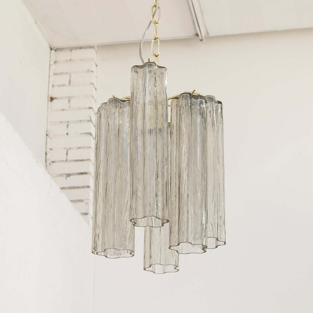 Murano Tubes Chandelier 11" β Italy retro Star Glass Decorative Lamp