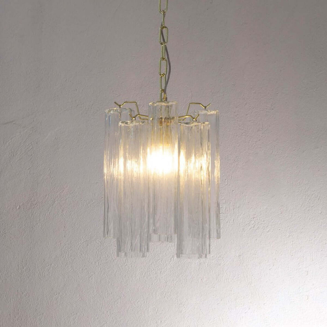 Murano Tubes Chandelier 11" β Italy retro Star Glass Decorative Lamp