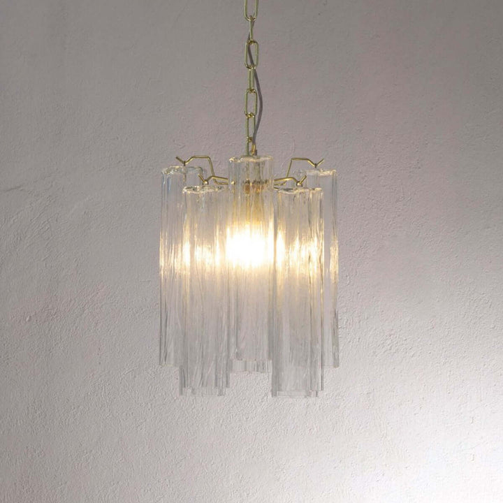 Murano Tubes Chandelier 11" β Italy retro Star Glass Decorative Lamp