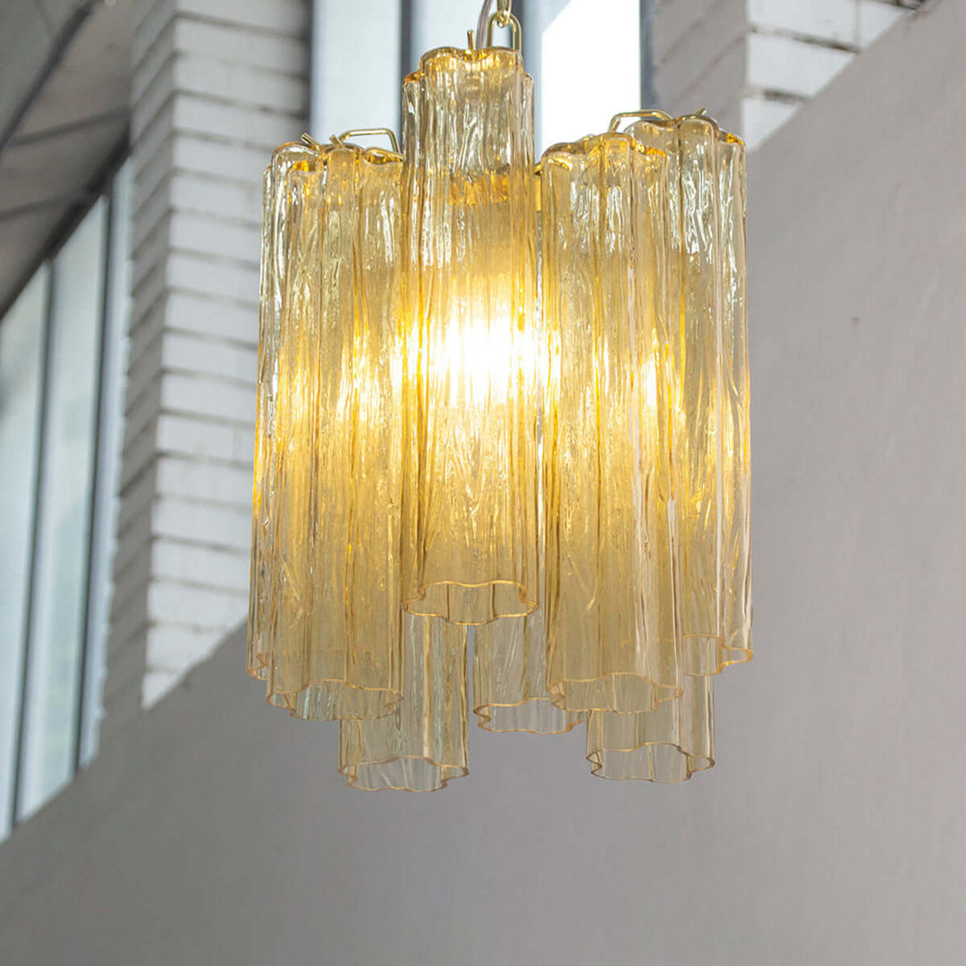 Murano Tubes Chandelier 11" β Italy retro Star Glass Decorative Lamp