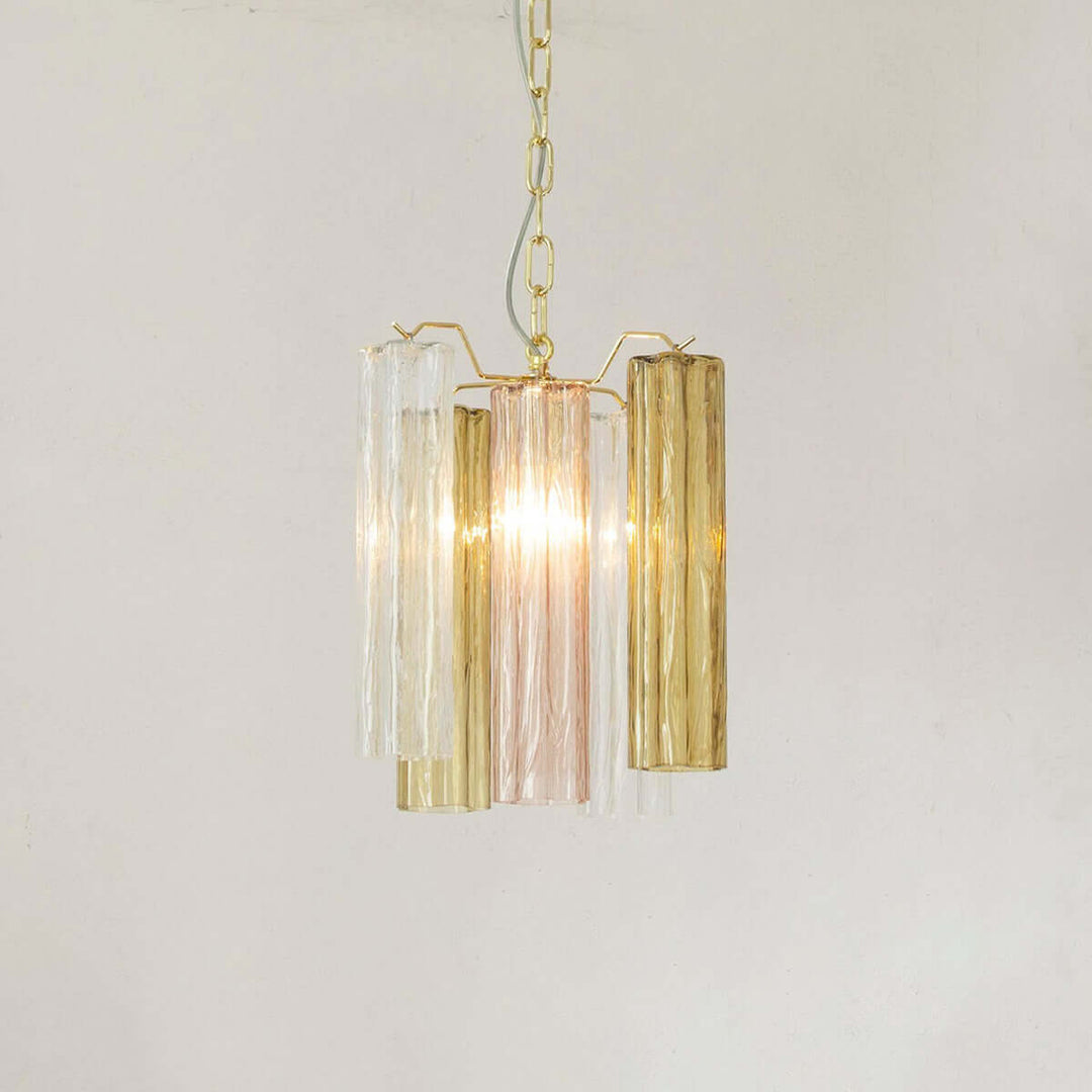 Murano Tubes Chandelier 11" β Italy retro Star Glass Decorative Lamp
