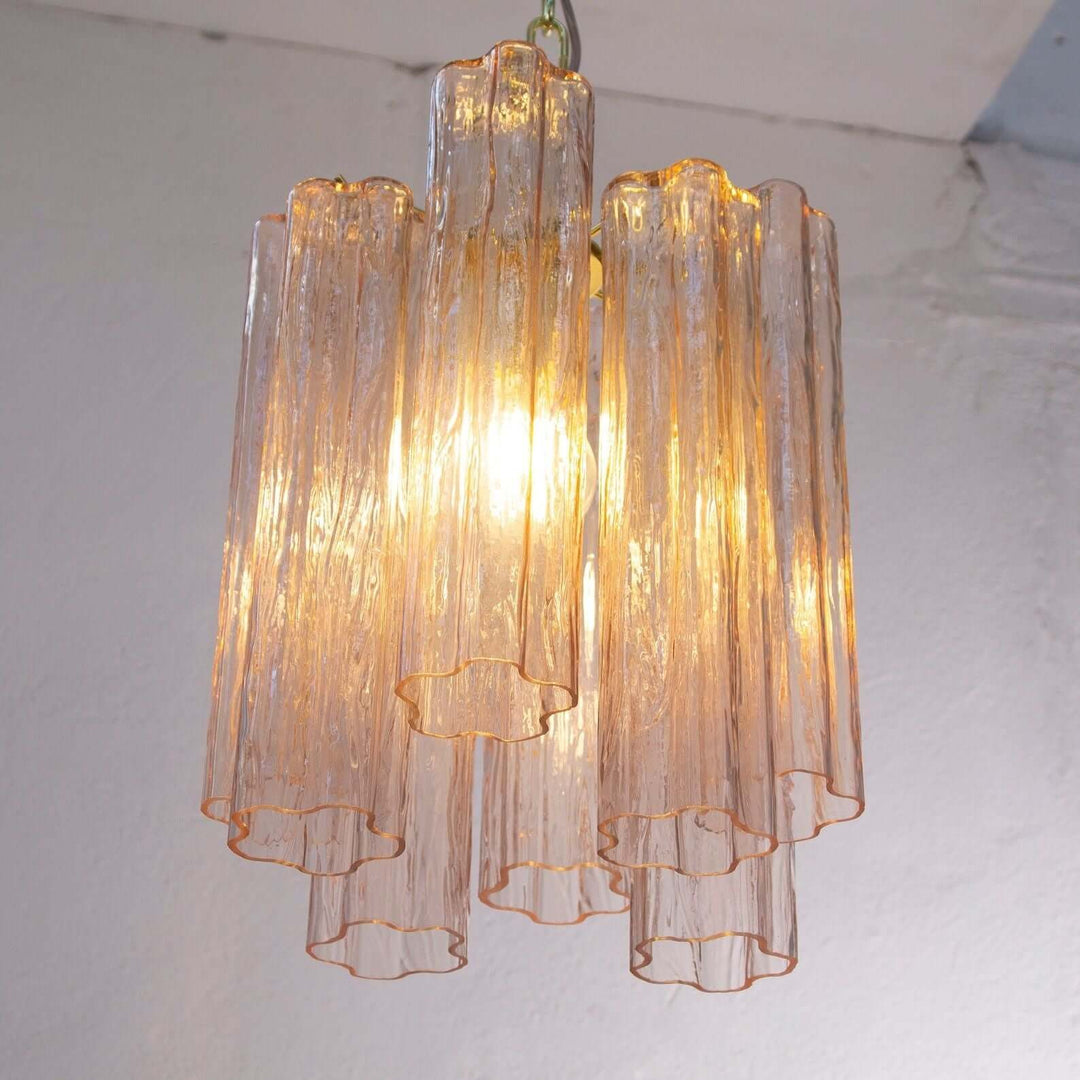 Murano Tubes Chandelier 11" β Italy retro Star Glass Decorative Lamp
