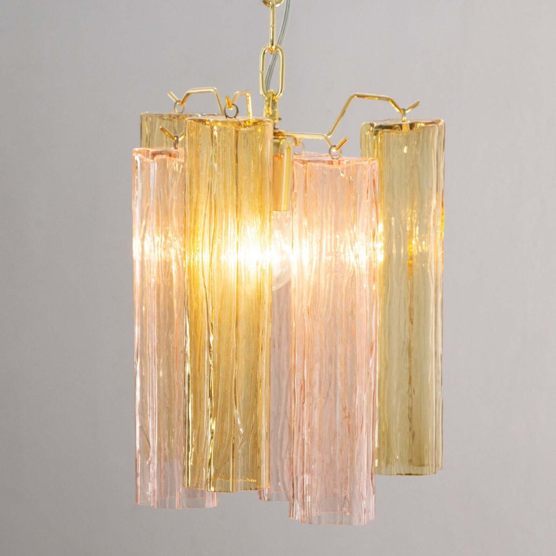 Murano Tubes Chandelier 11" β Italy retro Star Glass Decorative Lamp
