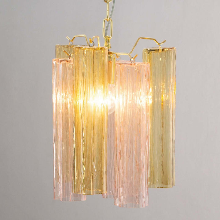 Murano Tubes Chandelier 11" β Italy retro Star Glass Decorative Lamp