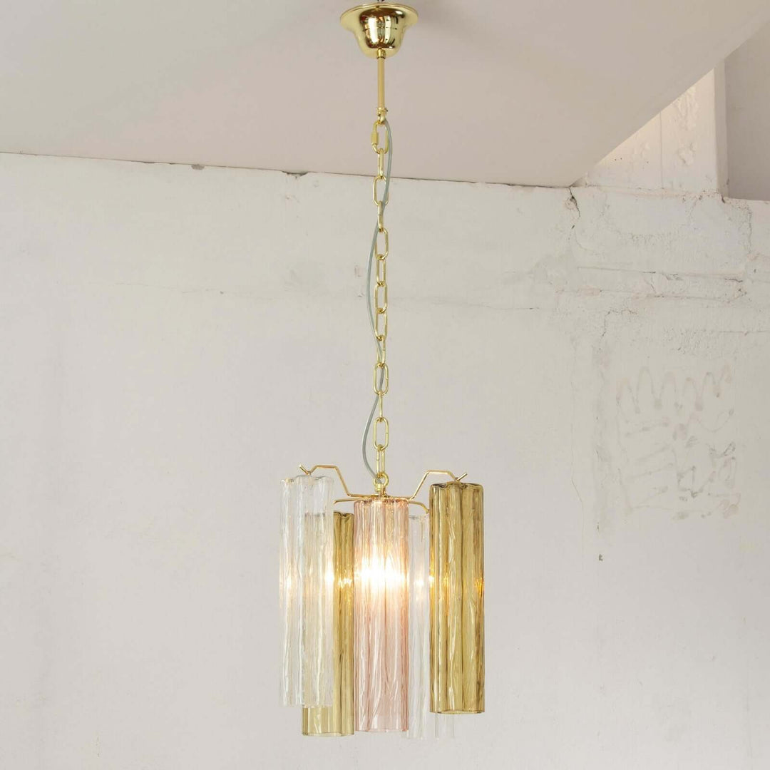 Murano Tubes Chandelier 11" β Italy retro Star Glass Decorative Lamp