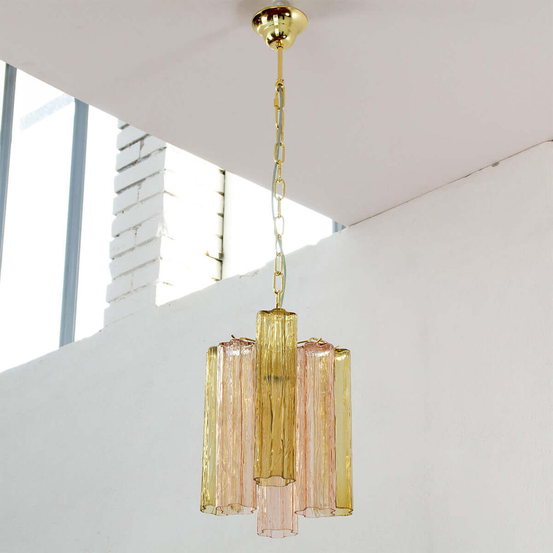 Murano Tubes Chandelier 11" β Italy retro Star Glass Decorative Lamp