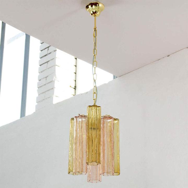 Murano Tubes Chandelier 11" β Italy retro Star Glass Decorative Lamp