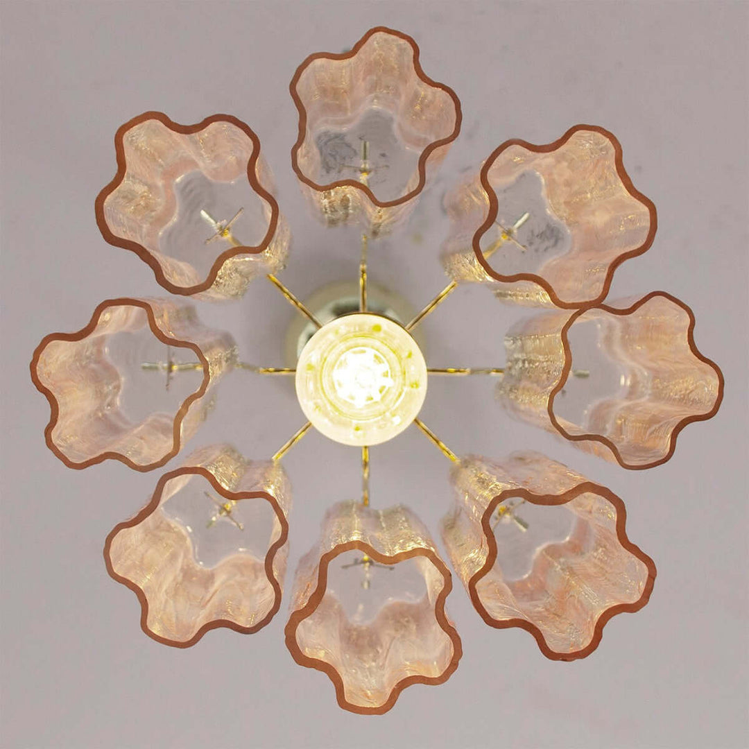 Murano Tubes Chandelier 11" β Italy retro Star Glass Decorative Lamp
