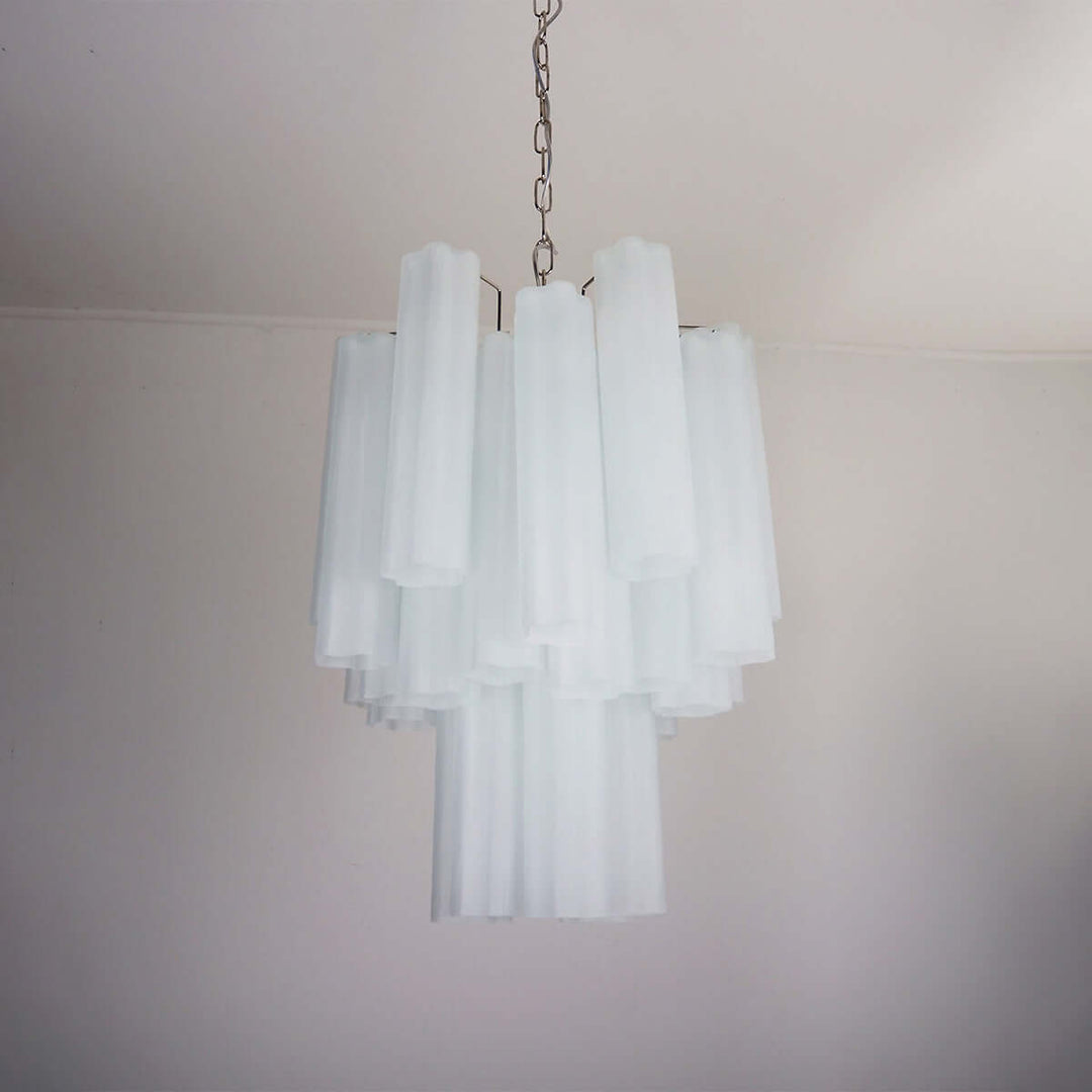 Murano Tubes Chandelier 19" β Italy Modern Murano Star Glass Lamp