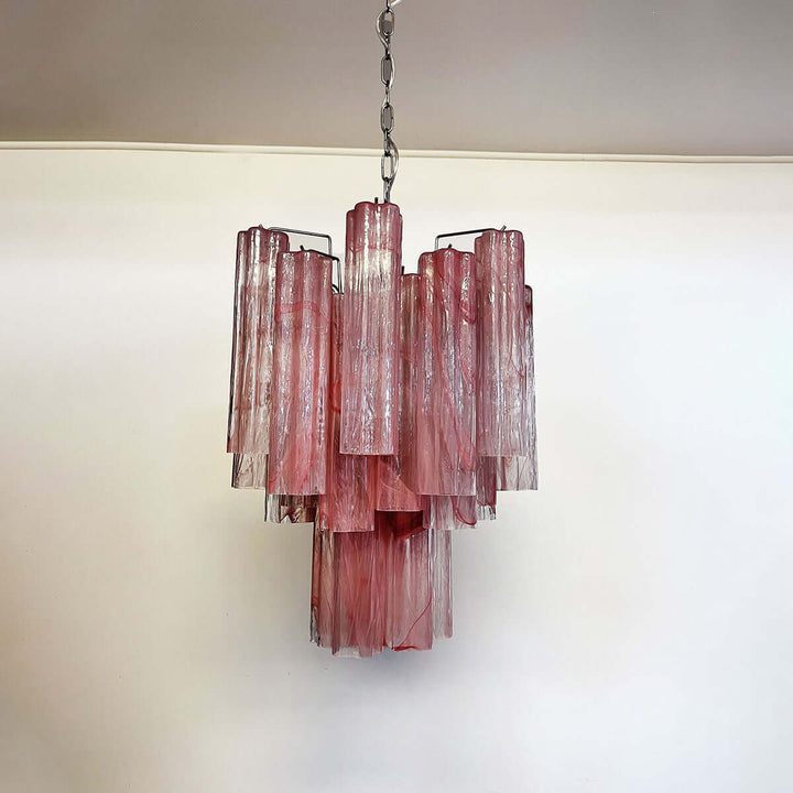 Murano Tubes Chandelier 19" β Italy Modern Murano Star Glass Lamp