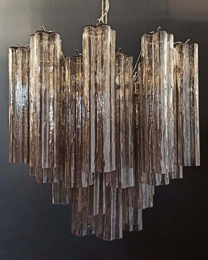 Murano Tubes Chandelier 20" β Italy Murano Star Glass Deco Lighting