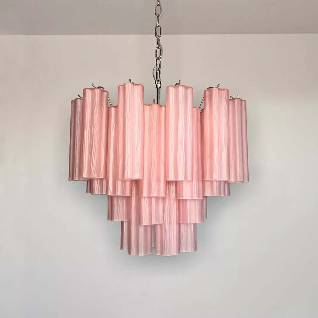 Murano Tubes Chandelier 20" β Italy Murano Star Glass Deco Lighting
