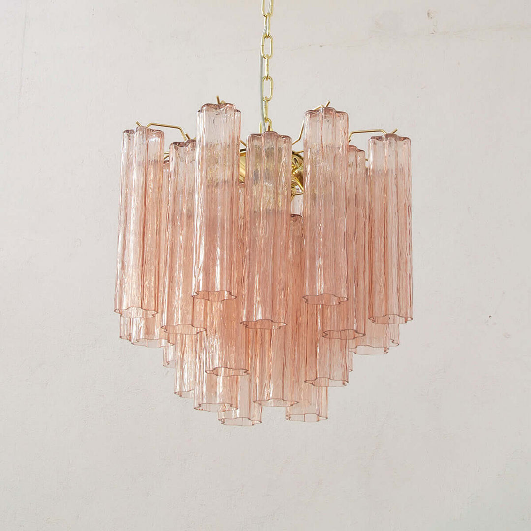 Murano Tubes Chandelier 20" β Italy Murano Star Glass Deco Lighting