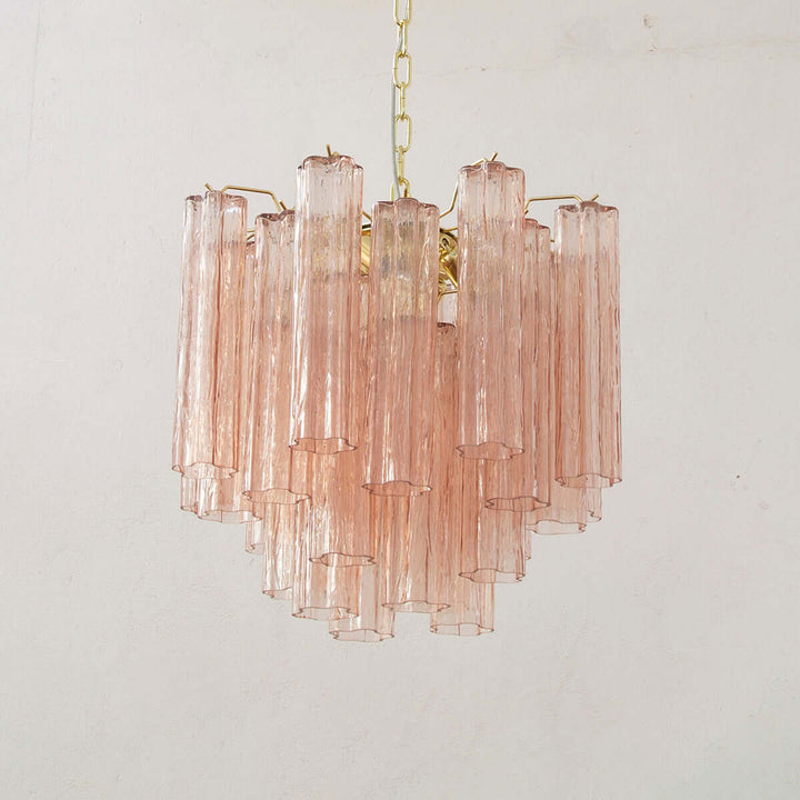 Murano Tubes Chandelier 20" β Italy Murano Star Glass Deco Lighting