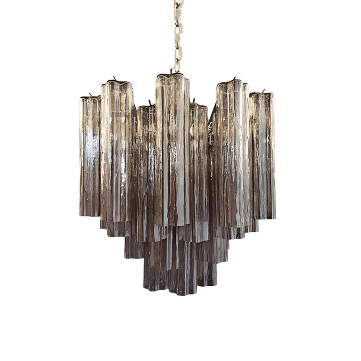 Murano Tubes Chandelier 20" β Italy Murano Star Glass Deco Lighting