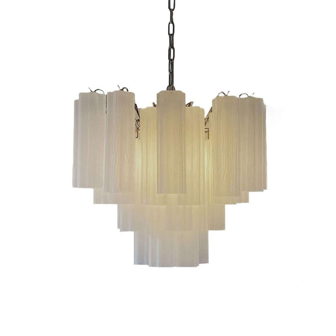 Murano Tubes Chandelier 23" β Italy Murano Star Glass Art Deco Lamp