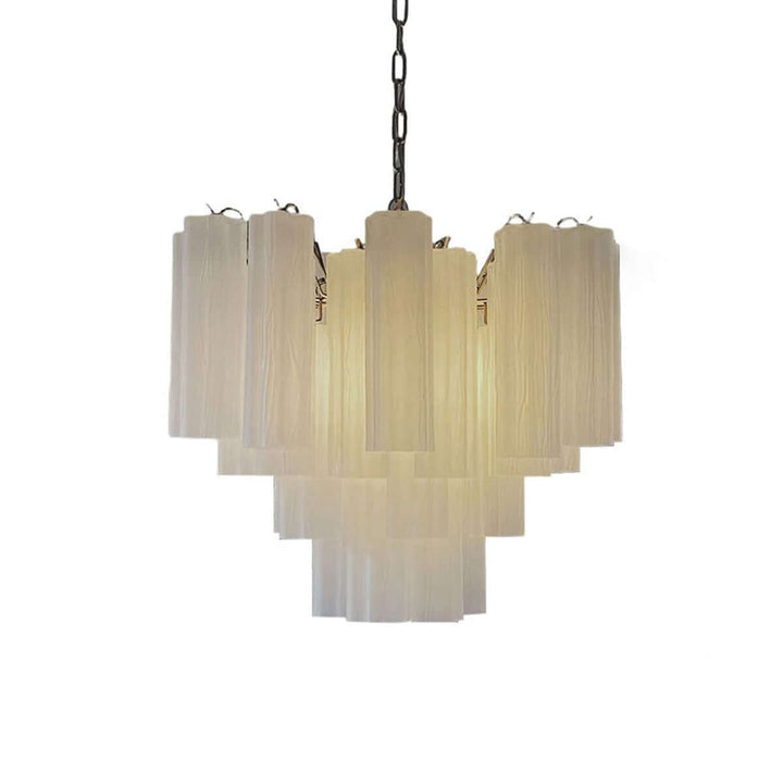 Murano Tubes Chandelier 23" β Italy Murano Star Glass Art Deco Lamp