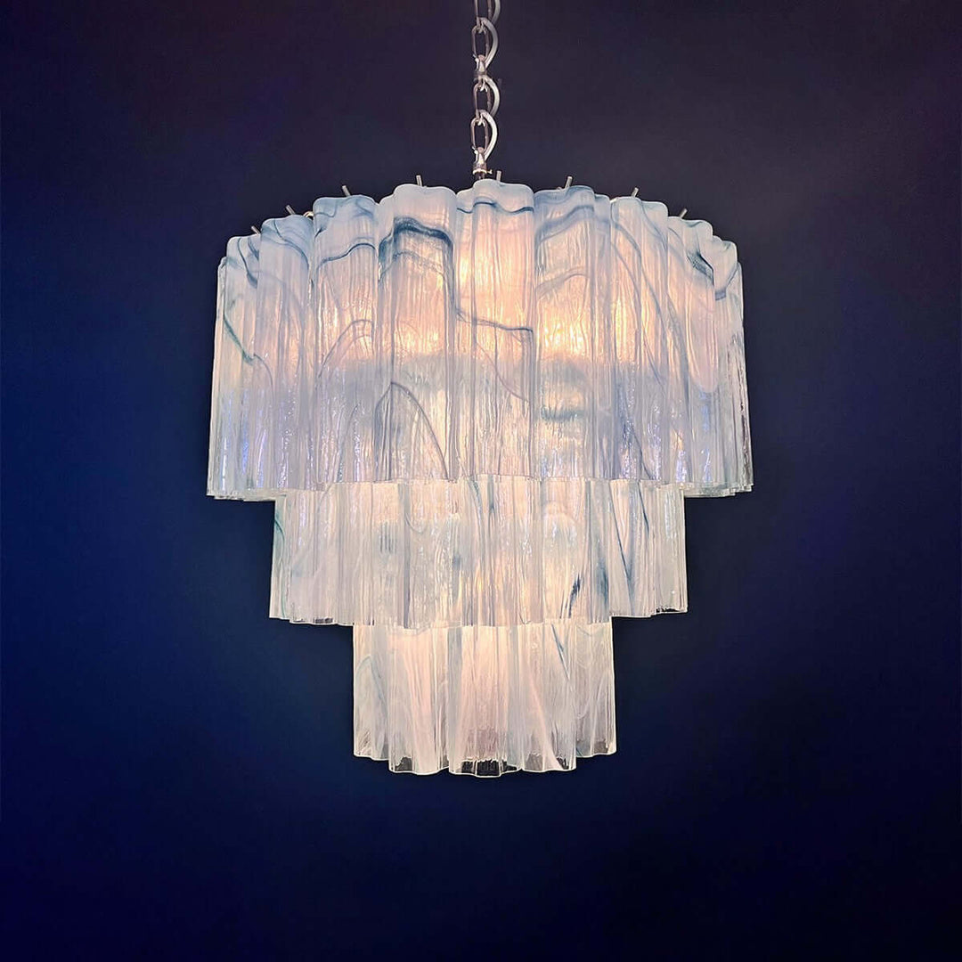 Murano Tubes Chandelier 25" β Luxury Murano Star Glass Art Lamp