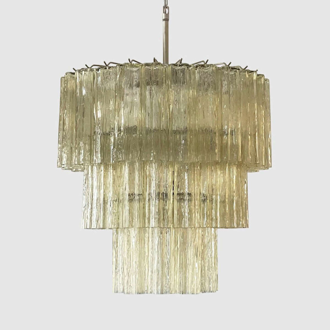 Murano Tubes Chandelier 25" β Luxury Murano Star Glass Art Lamp