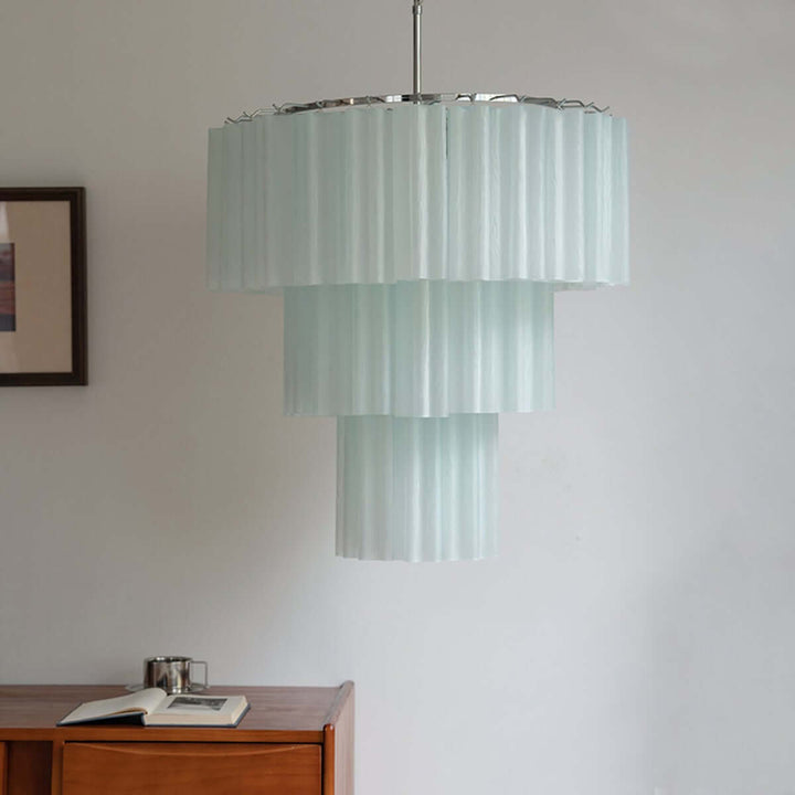 Murano Tubes Chandelier 25" β Luxury Murano Star Glass Art Lamp