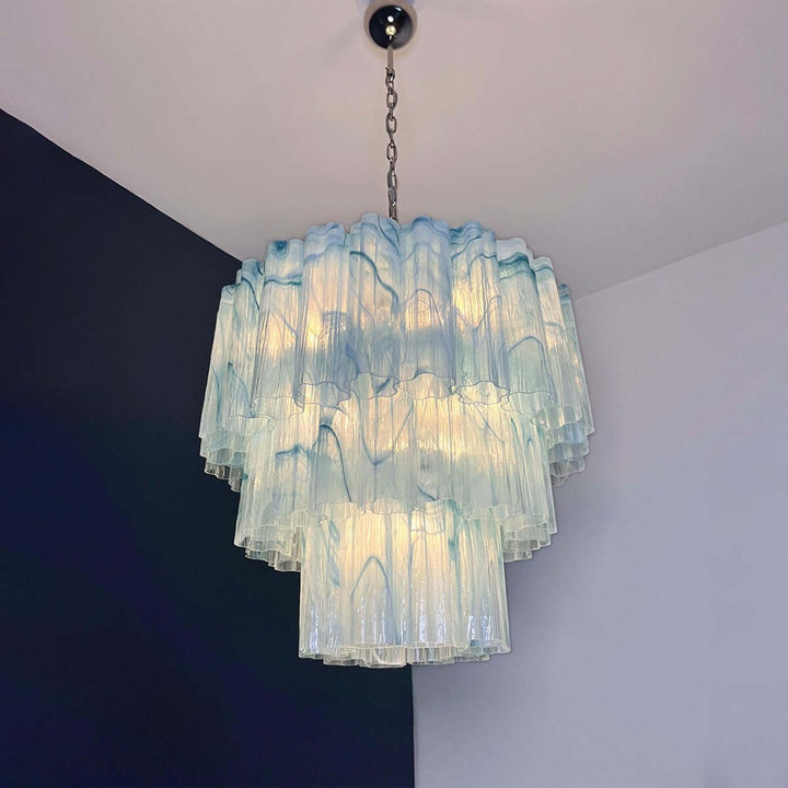 Murano Tubes Chandelier 25" β Luxury Murano Star Glass Art Lamp