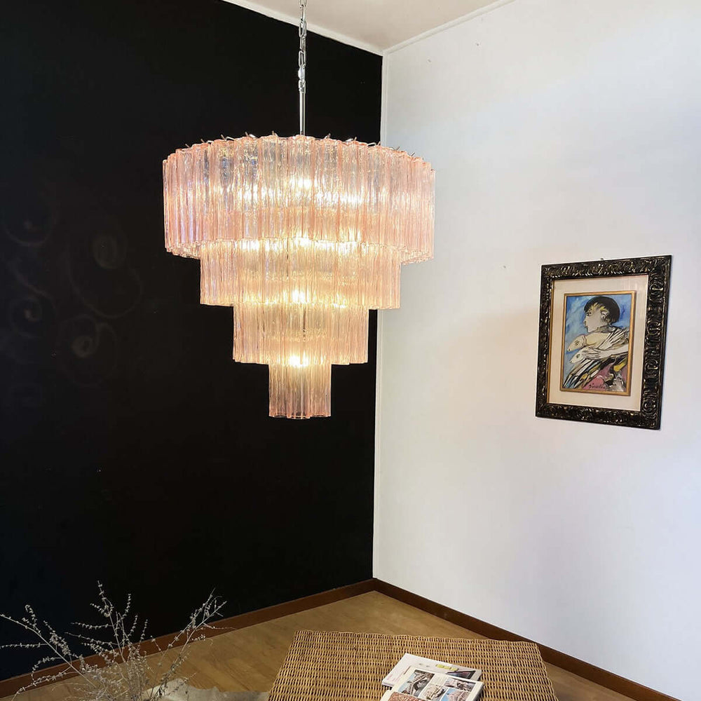 Murano Tubes Chandelier 31.5" β Creativity Murano Star Glass Lamp