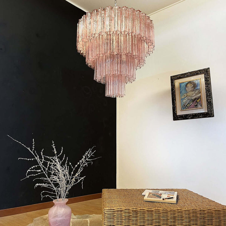 Murano Tubes Chandelier 31.5" β Creativity Murano Star Glass Lamp