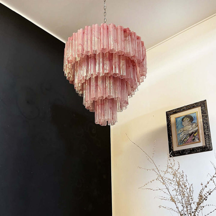 Murano Tubes Chandelier 31.5" β Creativity Murano Star Glass Lamp