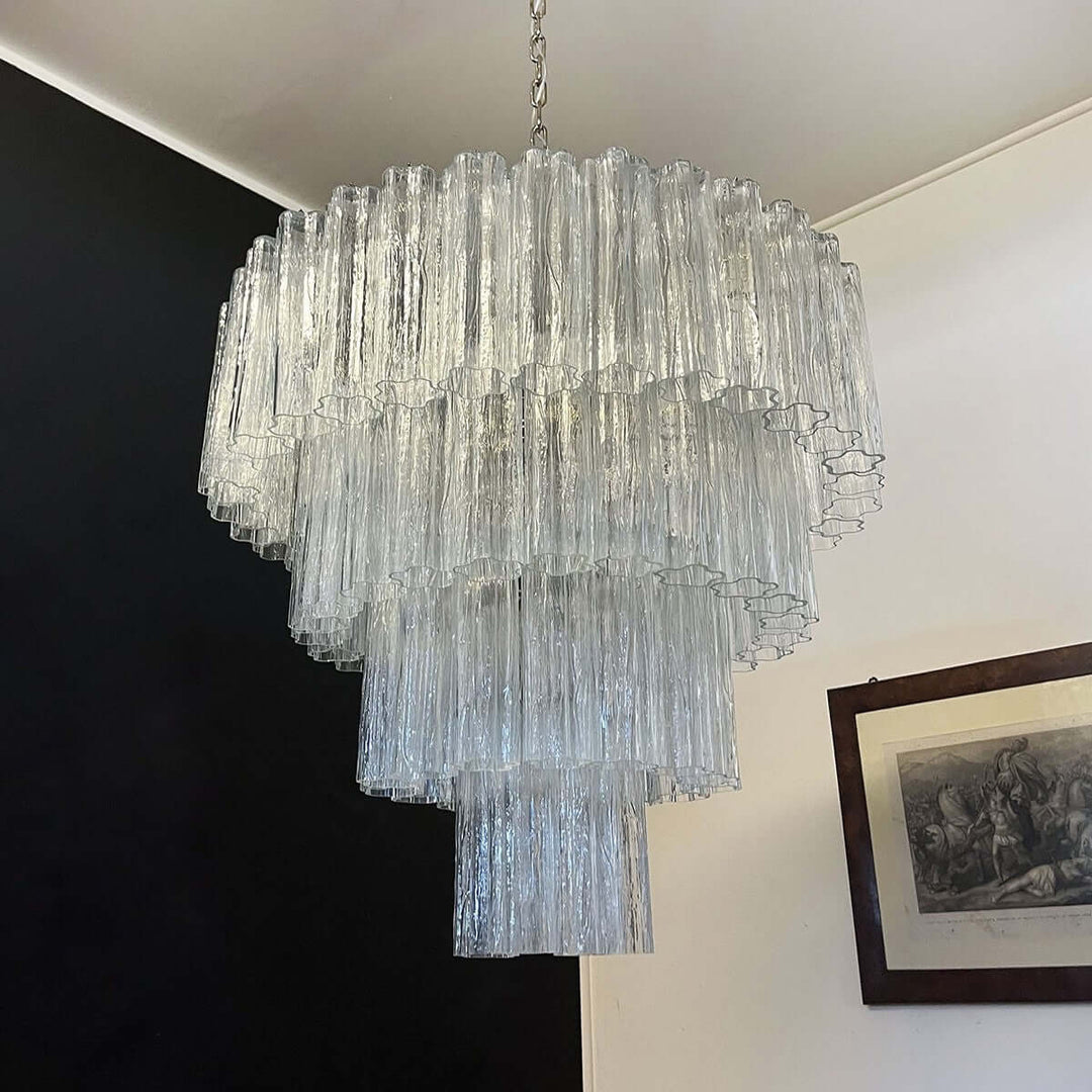 Murano Tubes Chandelier 31.5" β Creativity Murano Star Glass Lamp
