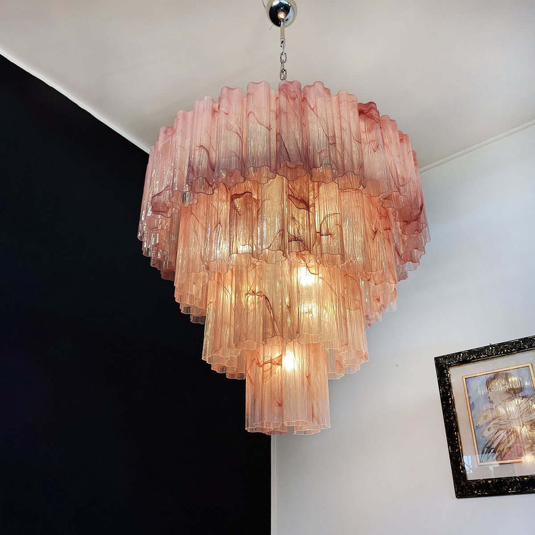 Murano Tubes Chandelier 31.5" β Creativity Murano Star Glass Lamp