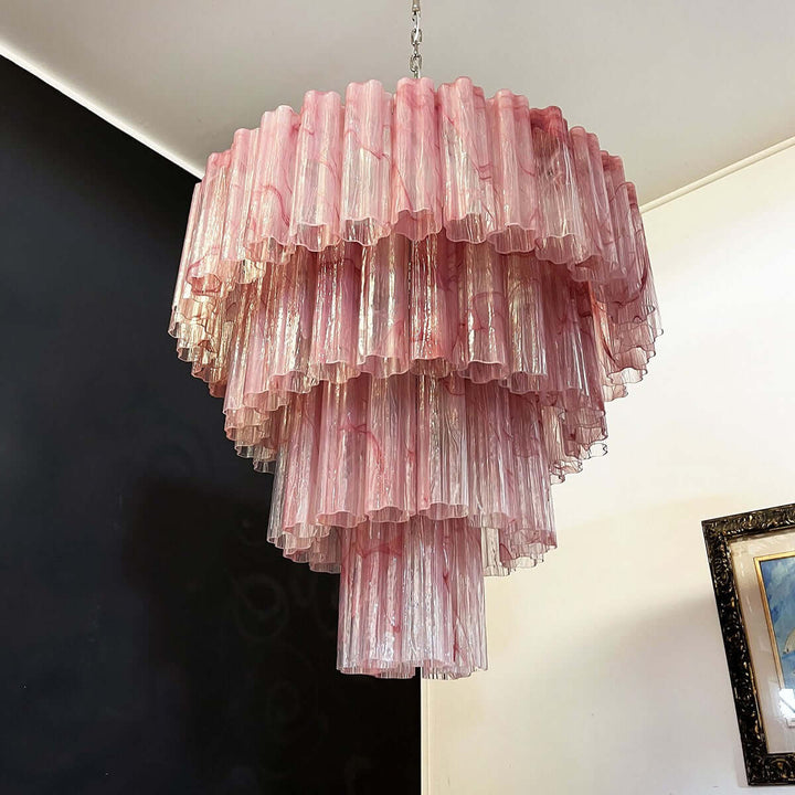 Murano Tubes Chandelier 31.5" β Creativity Murano Star Glass Lamp