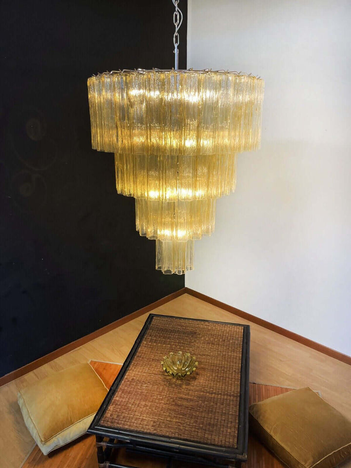 Murano Tubes Chandelier 31.5" β Creativity Murano Star Glass Lamp
