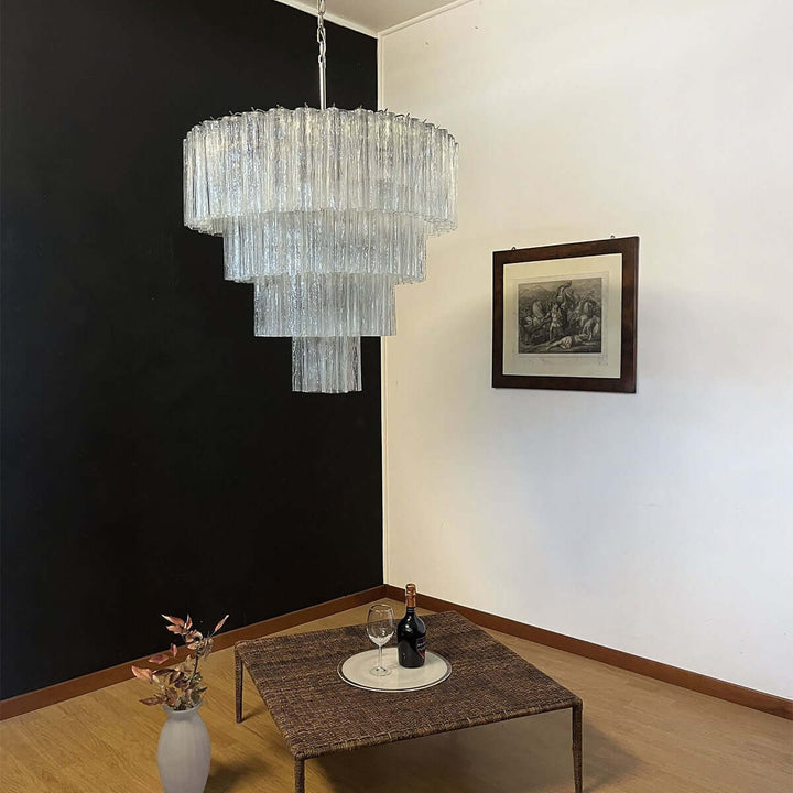 Murano Tubes Chandelier 31.5" β Creativity Murano Star Glass Lamp