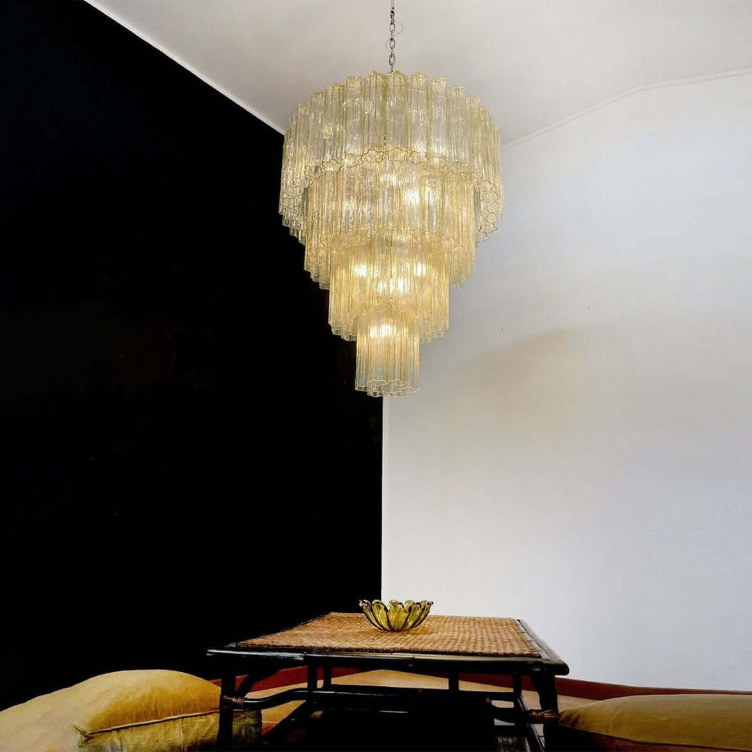 Murano Tubes Chandelier 31.5" β Creativity Murano Star Glass Lamp