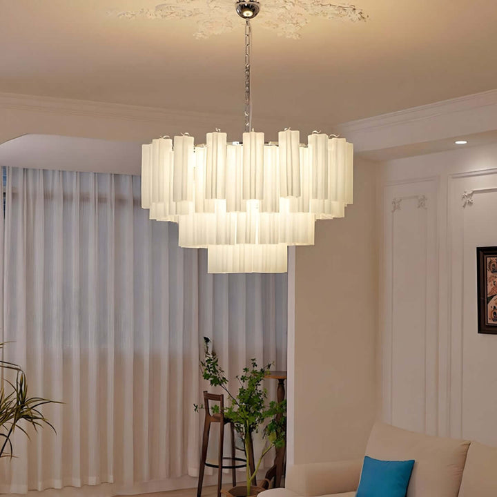 Murano Tubes Chandelier 32" – French Medieval Light Luxury Design