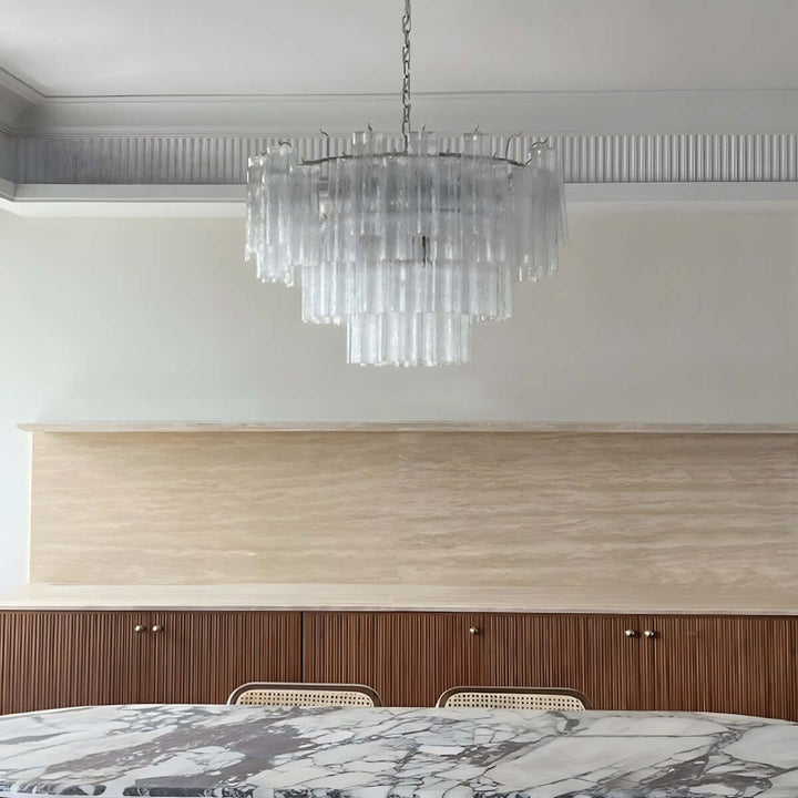 Murano Tubes Chandelier 32" – French Medieval Light Luxury Design